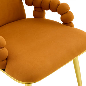 Puffy Bubble, Ball Chain Chair With Armrests For Dining Room (Set of 2)