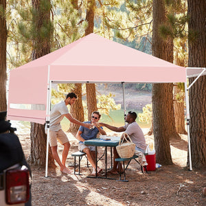 17 Feet x 10 Feet Foldable Pop Up Canopy with Adjustable Instant Sun Shelter