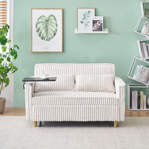 Pull Out Sofa With Movable Tabletop And USB Ports