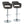 Margarite - Contemporary Ajustable Barstool With Swivel With Rounded T Footrest (Set of 2)