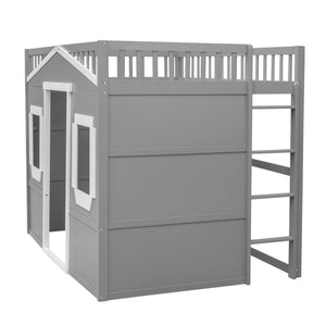 Elegant House Loft Bed With Ladder