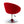 Upholstered Swivel Lounge Chair With Adjustable Height - Red