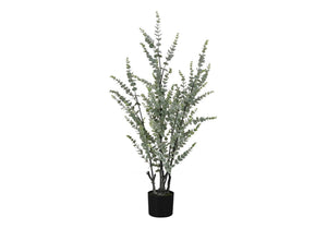 44" Tall Artificial Eucalyptus Plant with Black Pot