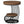 Round Vintage End Table With 2 Tier Storage