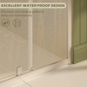 47-49" W × 72" H Pivot Shower Door with Brushed Nickel Finish