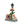 Sitting Dog Solar Lantern Planter Statue