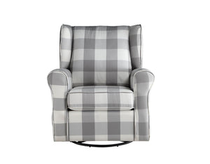 Patli Glider Chair With Swivel - Gray / White