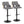 Stella - Contemporary Adjustable Barstool Stool With Swivel And Rounded T Footrest (Set of 2)