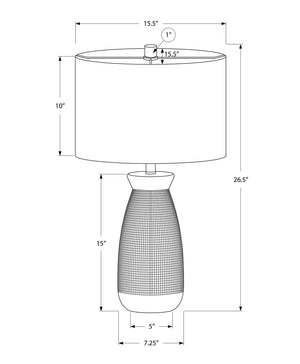 Lighting, Table Lamp, Ceramic, Contemporary - Gray