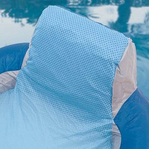 Kelsyus Floating Pool Lounger Inflatable Chair w/ Cup Holder, Blue (4 Pack)