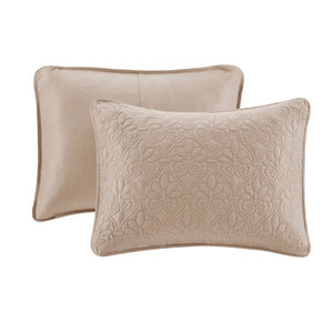 Reversible Quilt Set Khaki King/Cal King