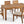 Outdoor 6 Seater Expandable Dining Set With Cushions - Sandblasted Natural / Beige
