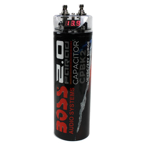 Boss Audio CPBK2 2 Farad 20-Volt Digital Voltage Car Audio Power Capacitor, LED - TRAPSKI