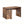 Home Office Desk One Cabinet Three Shelves Faux Barn Door On Metal Euro Hinges Modesty Panel - Distressed Wood