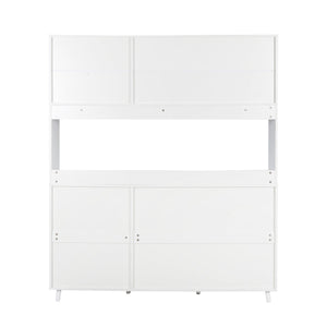 63" W Large Kitchen Hutch Cabinet, Freestanding Pantry Storage