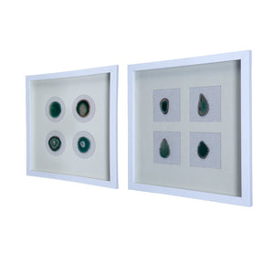 Set of 2 Shadow Box Wall Décor with Agate