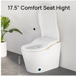 Modern Smart Toilet With Bidet, Auto Flush, Heated Seat, and More