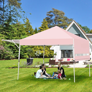 17 Feet x 10 Feet Foldable Pop Up Canopy with Adjustable Instant Sun Shelter