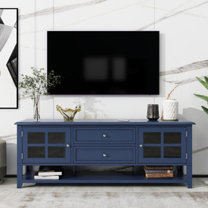 TV Stand With Dual Drawers and Hidden Storage