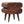 Solid Wood Bubble Chestnut Nightstand, 2-Drawer, Nordic Legs