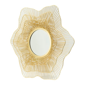 D27x2.4' Metal Starburst Wall Mirror, Wall Mounted Home Decor