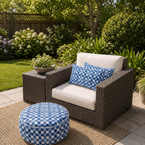 4 Pack Outdoor Lumbar Pillow with Inserts, 12x20 Inch