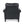 Contemporary Black PU Club Chair with Nailhead Trim and Rolled Armrests