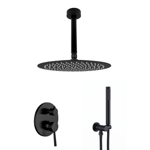 Matte Black Shower Head Set