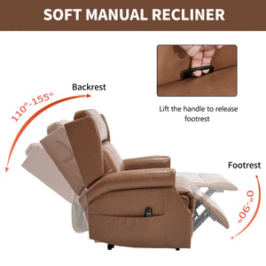 Manual Recliner Chair  With Heavy Duty Motion Mechanism, 8 Vibrating Nodes And 3 Massage Modes For Living Room