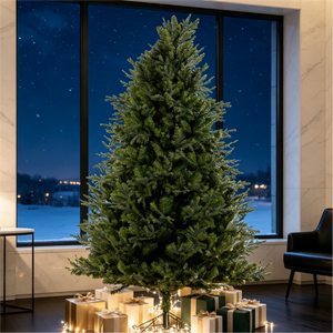 7 Ft Realistic PE/PVC Hybrid Christmas Tree with Fresh Pine Scent