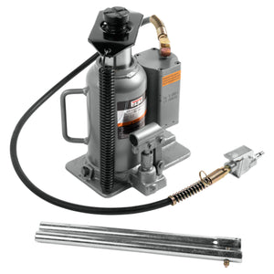 Jet 456620 AHJ-20 Heavy Duty Steel 20 Ton Air and Hydraulic Bottle Jack, Black - TRAPSKI
