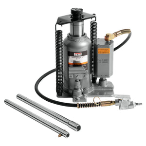 Jet 456620 AHJ-20 Heavy Duty Steel 20 Ton Air and Hydraulic Bottle Jack, Black - TRAPSKI