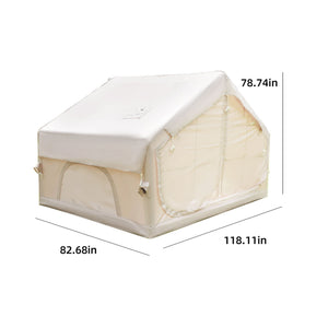 6.3m² Inflatable Camping Tent with Clear Skylight and 420D Oxford Waterproof Fabric