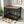Vintage Wood Grain Dog Cage with Rotating Bowl