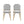 Outdoor Rattan and Aluminum Armless French Bistro Chairs (Set of 2) - Dark Gray