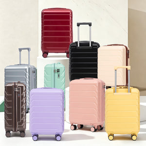 20 Inch ABS Hard Shell Travel Checked Luggage - Brown