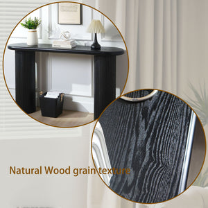 Fluted Cylinder Console Table - Black