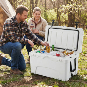 45 Quart Portable Hard Cooler Insulated Ice Chest Keeps Cool for up to 6 Days