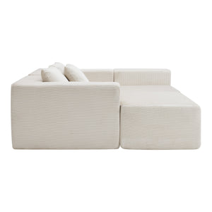 107" Compressed Sectional Sofa (Beige)