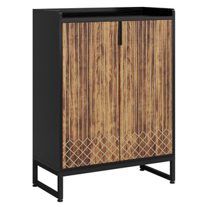 5 Tier Shoe Cabinet With Doors, Compact Entryway Storage Organizer