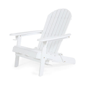 Zenithia Outdoor Foldable Adirondack Chair with 2 Cup Holders