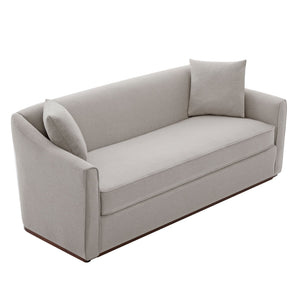 3 Seater Sofa With Wrap Around Armrests And Throw Pillows