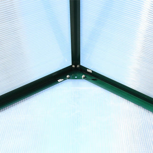 Polycarbonate house, Heavy Duty Outdoor Aluminum Walk-In House Kit With Rain Gutter, Vent And Door For Backyard Garden