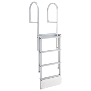 Retractable Dock Ladder, 4 Steps, Aluminum Alloy Swim Ladder