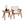 Armchair And Matching Square End Table, 2 Piece Living Room Set - Natural