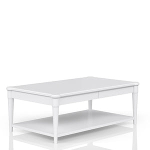 Cocktail Table With Two Storage Drawers And Casters