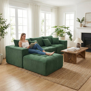 101" L-Shaped Modular Compression Sofa