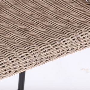 Ladd Outdoor Metal Wicker Barstool Set of 2