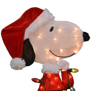 ProductWorks Peanuts 24 Inch Snoopy and 8 Inch Joy Pathway Markers Yard Decor