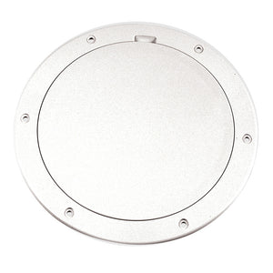 Beckson 6" Smooth Center Pry-Out Deck Plate - White - TRAPSKI